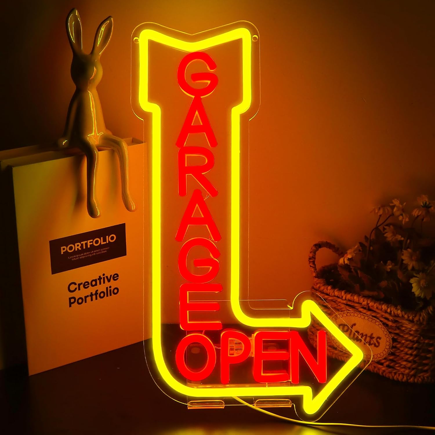    Letrero Luminoso LED USB p - Auto Repair Shop Open reseña y precio