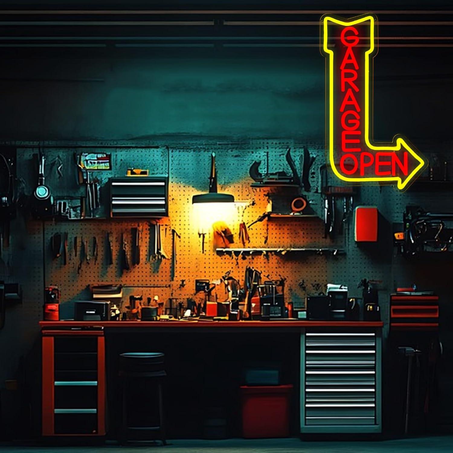 Letrero de neón LED USB regula - Auto Repair Shop Open reseña y precio